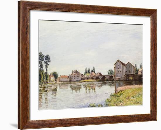 The Loing Below the Pont De Moret, 1892-Alfred Sisley-Framed Giclee Print