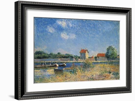 The Loing Canal at Saint-Mammes-Alfred Sisley-Framed Giclee Print