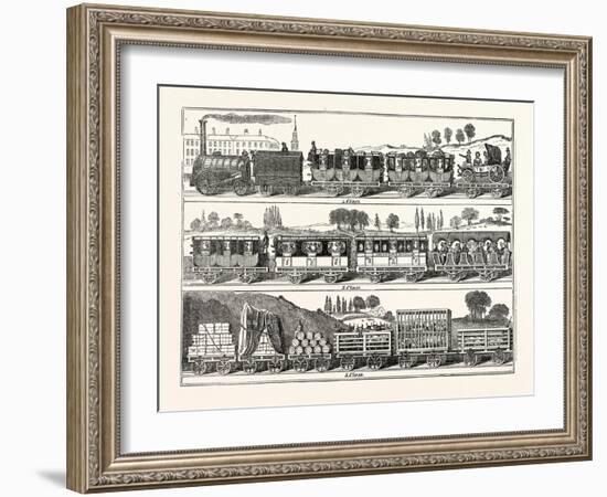 The London and Birmingham Railway Carriages-null-Framed Giclee Print