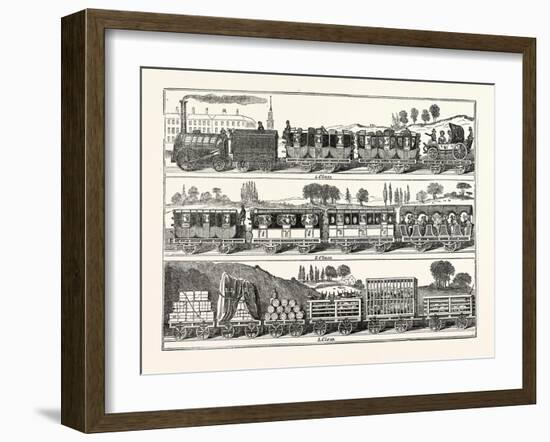 The London and Birmingham Railway Carriages-null-Framed Giclee Print