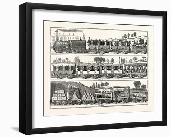 The London and Birmingham Railway Carriages-null-Framed Giclee Print