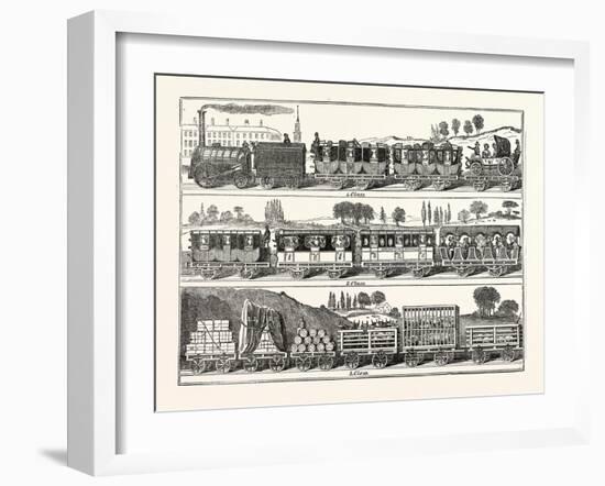 The London and Birmingham Railway Carriages-null-Framed Giclee Print