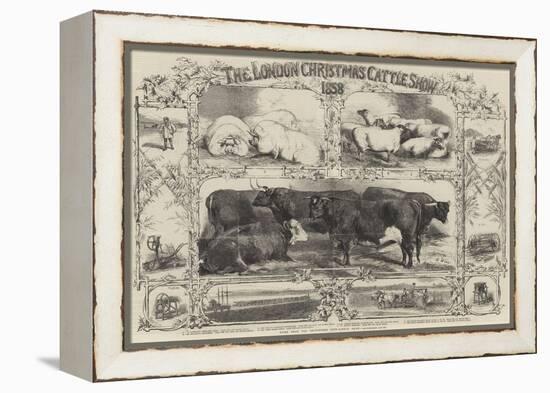 The London Christmas Cattle Show of 1858-Harrison William Weir-Framed Premier Image Canvas
