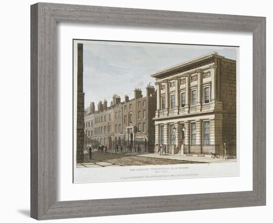 The London Commercial Sale Rooms and Mincing Lane, City of London, 1813-George Shepherd-Framed Giclee Print