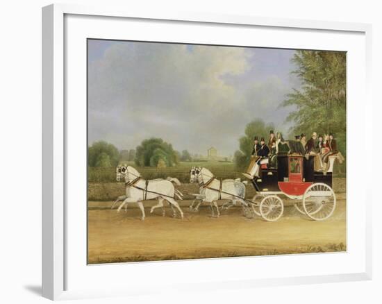 The London-Farringdon Coach Passing Buckland House, Berkshire-James Pollard-Framed Giclee Print