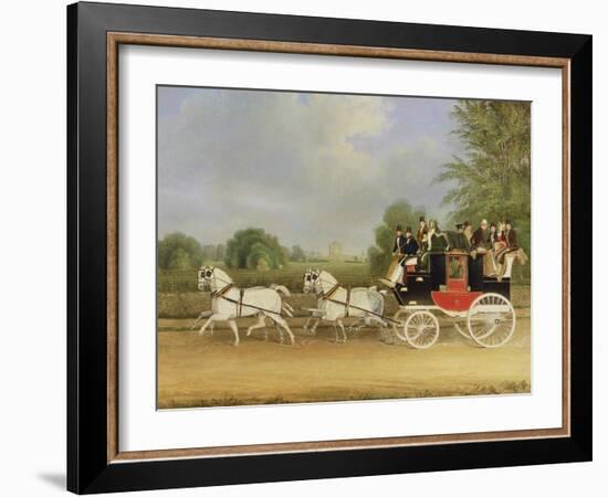 The London-Farringdon Coach Passing Buckland House, Berkshire-James Pollard-Framed Giclee Print