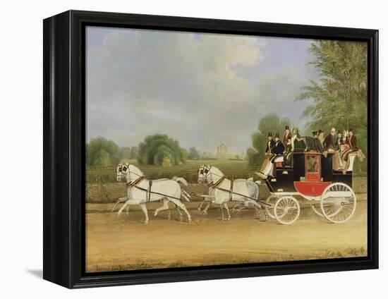The London-Farringdon Coach Passing Buckland House, Berkshire-James Pollard-Framed Premier Image Canvas