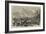 The London Fire Brigade at Practice on the Thames Embankment-null-Framed Giclee Print