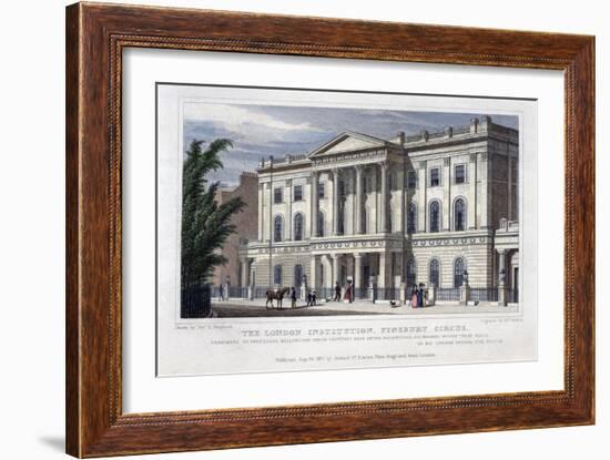 The London Institution, Finsbury Circus, London, 1827-William Deeble-Framed Giclee Print