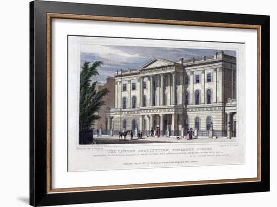 The London Institution, Finsbury Circus, London, 1827-William Deeble-Framed Giclee Print