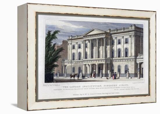 The London Institution, Finsbury Circus, London, 1827-William Deeble-Framed Premier Image Canvas