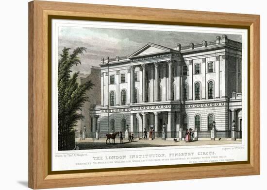 The London Institution, Finsbury Circus, London, 1827-William Deeble-Framed Premier Image Canvas