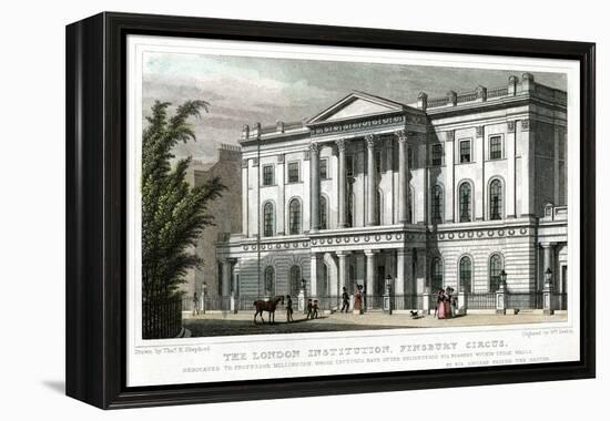 The London Institution, Finsbury Circus, London, 1827-William Deeble-Framed Premier Image Canvas