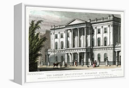 The London Institution, Finsbury Circus, London, 1827-William Deeble-Framed Premier Image Canvas