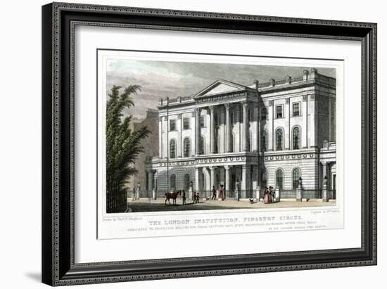 The London Institution, Finsbury Circus, London, 1827-William Deeble-Framed Giclee Print