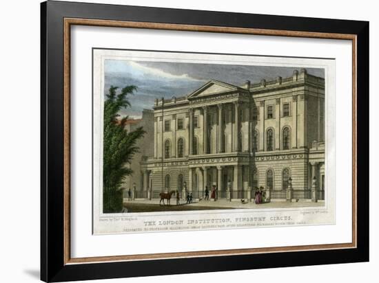 The London Institution, Finsbury Circus, London, C1827-William Deeble-Framed Giclee Print