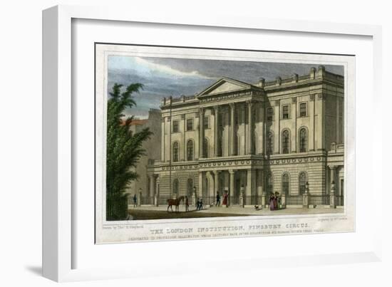 The London Institution, Finsbury Circus, London, C1827-William Deeble-Framed Giclee Print