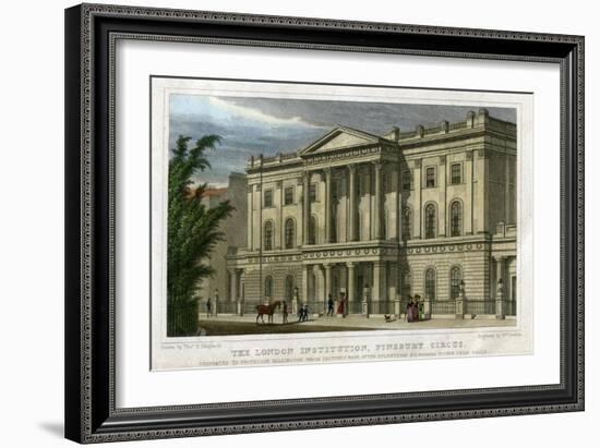 The London Institution, Finsbury Circus, London, C1827-William Deeble-Framed Giclee Print