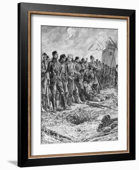 The London Scottish Territorial Regiment Reforming their Line under Fire, 31 October 1914-null-Framed Giclee Print