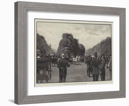 The London Season, in Hyde Park, Waiting for the Shahzada-George L. Seymour-Framed Giclee Print