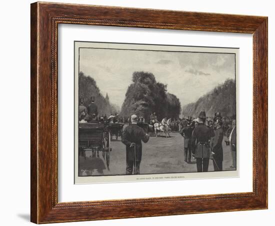 The London Season, in Hyde Park, Waiting for the Shahzada-George L. Seymour-Framed Giclee Print