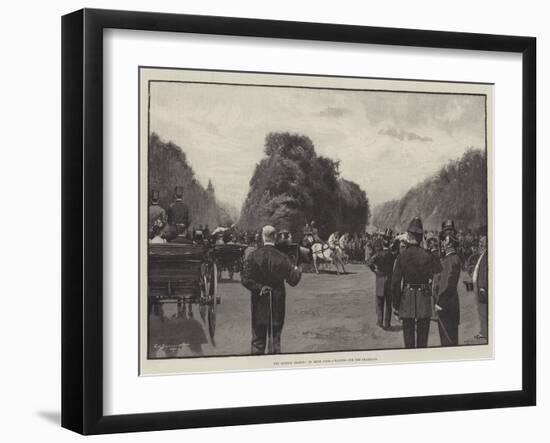 The London Season, in Hyde Park, Waiting for the Shahzada-George L. Seymour-Framed Giclee Print