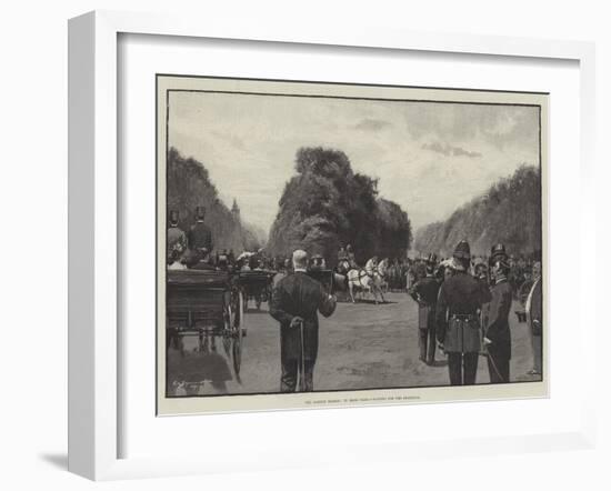 The London Season, in Hyde Park, Waiting for the Shahzada-George L. Seymour-Framed Giclee Print