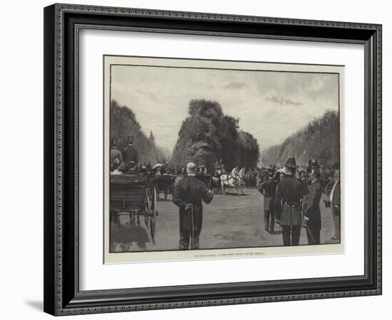 The London Season, in Hyde Park, Waiting for the Shahzada-George L. Seymour-Framed Giclee Print