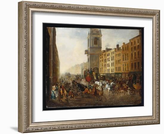 The London-To-Brighton Coach at Cheapside, 18th July 1831-James Pollard-Framed Giclee Print