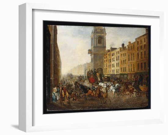 The London-To-Brighton Coach at Cheapside, 18th July 1831-James Pollard-Framed Giclee Print