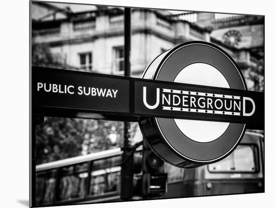 The London Underground Sign - Public Subway - UK - England - United Kingdom - Europe-Philippe Hugonnard-Mounted Premium Photographic Print