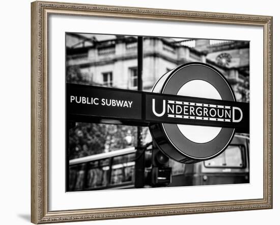 The London Underground Sign - Public Subway - UK - England - United Kingdom - Europe-Philippe Hugonnard-Framed Photographic Print