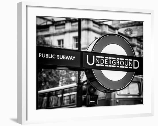 The London Underground Sign - Public Subway - UK - England - United Kingdom - Europe-Philippe Hugonnard-Framed Photographic Print