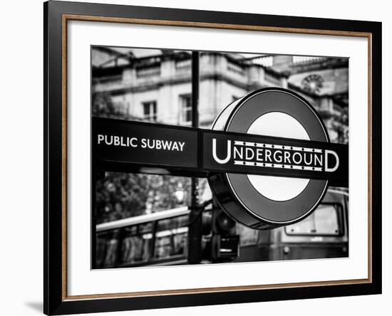 The London Underground Sign - Public Subway - UK - England - United Kingdom - Europe-Philippe Hugonnard-Framed Photographic Print
