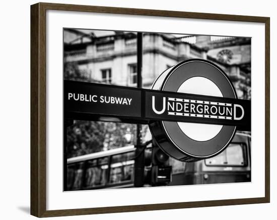 The London Underground Sign - Public Subway - UK - England - United Kingdom - Europe-Philippe Hugonnard-Framed Photographic Print