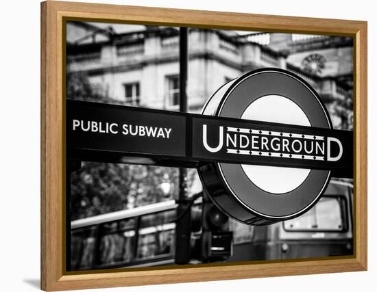 The London Underground Sign - Public Subway - UK - England - United Kingdom - Europe-Philippe Hugonnard-Framed Premier Image Canvas