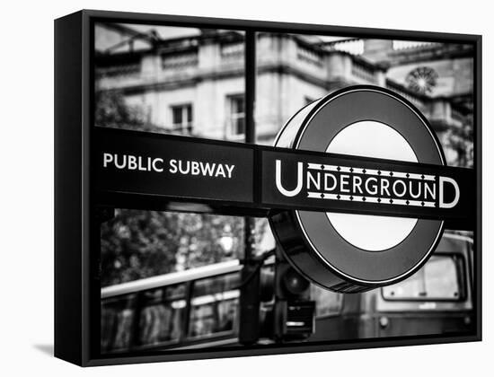 The London Underground Sign - Public Subway - UK - England - United Kingdom - Europe-Philippe Hugonnard-Framed Premier Image Canvas