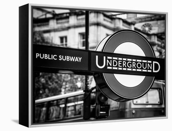 The London Underground Sign - Public Subway - UK - England - United Kingdom - Europe-Philippe Hugonnard-Framed Premier Image Canvas