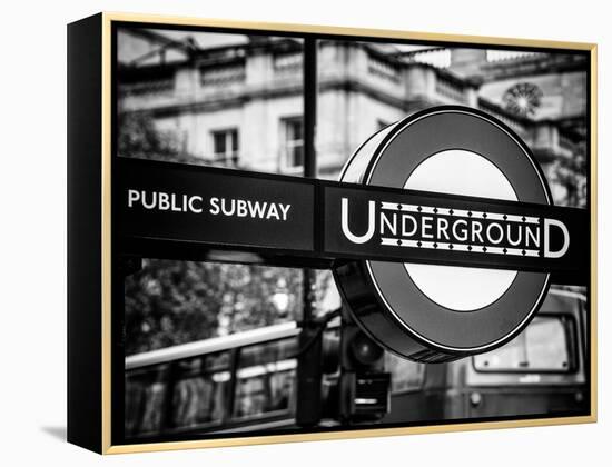 The London Underground Sign - Public Subway - UK - England - United Kingdom - Europe-Philippe Hugonnard-Framed Premier Image Canvas