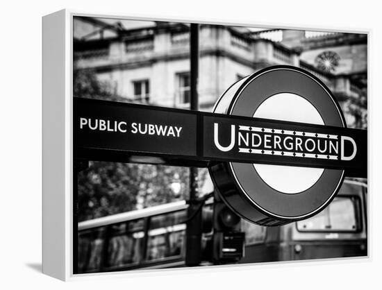 The London Underground Sign - Public Subway - UK - England - United Kingdom - Europe-Philippe Hugonnard-Framed Premier Image Canvas