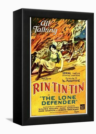 THE LONE DEFENDER, from left: June Marlowe, Rin-Tin-Tin in 'Episode 2: The Fugitive', 1930.-null-Framed Stretched Canvas