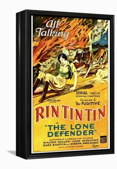 THE LONE DEFENDER, from left: June Marlowe, Rin-Tin-Tin in 'Episode 2: The Fugitive', 1930.-null-Framed Stretched Canvas