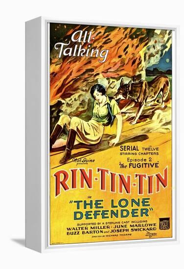 THE LONE DEFENDER, from left: June Marlowe, Rin-Tin-Tin in 'Episode 2: The Fugitive', 1930.-null-Framed Stretched Canvas