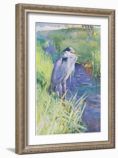 "The Lone Fisher"-Frank Southgate-Framed Giclee Print