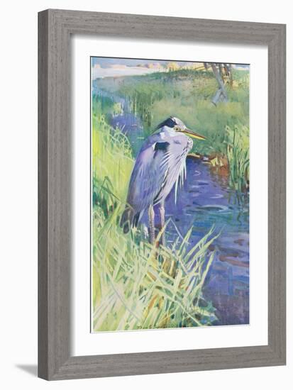 "The Lone Fisher"-Frank Southgate-Framed Giclee Print