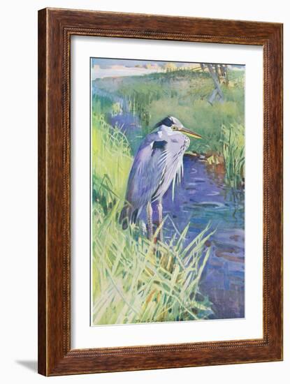 "The Lone Fisher"-Frank Southgate-Framed Giclee Print