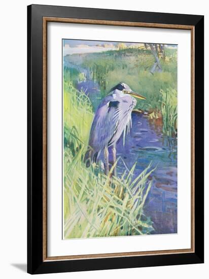 "The Lone Fisher"-Frank Southgate-Framed Giclee Print