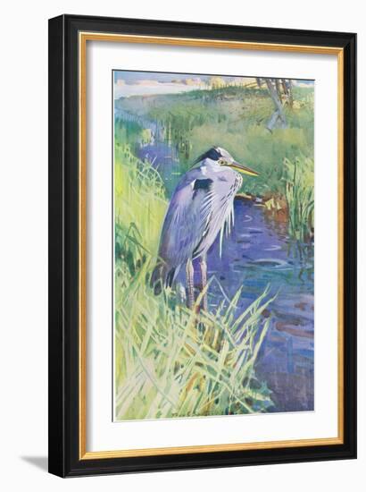 "The Lone Fisher"-Frank Southgate-Framed Giclee Print