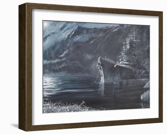 The Lone Queen of the North, Tirpitz, Norway 1944-Vincent Booth-Framed Giclee Print