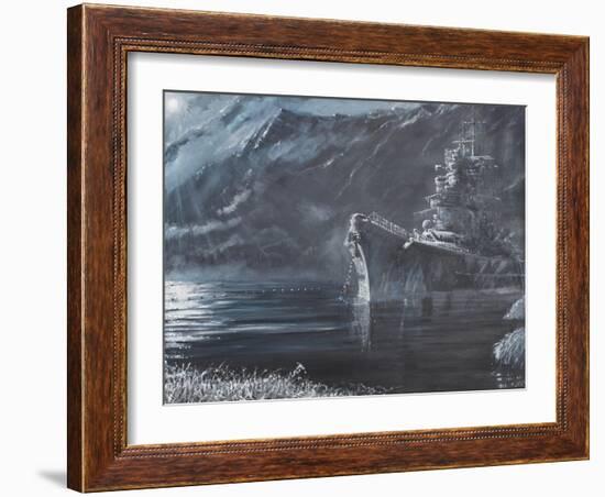 The Lone Queen of the North, Tirpitz, Norway 1944-Vincent Booth-Framed Giclee Print